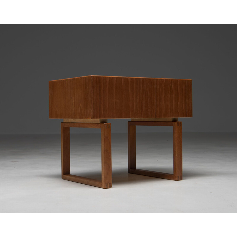 Coppia di fioriere vintage in teak di Kai Kristiansen per Salin Mobler, Danimarca 1960