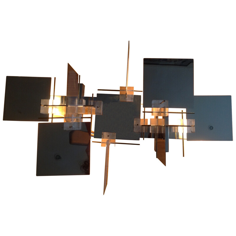 Italian wall lamp with 4 lights, Gaetano SCIOLARI - 1970s