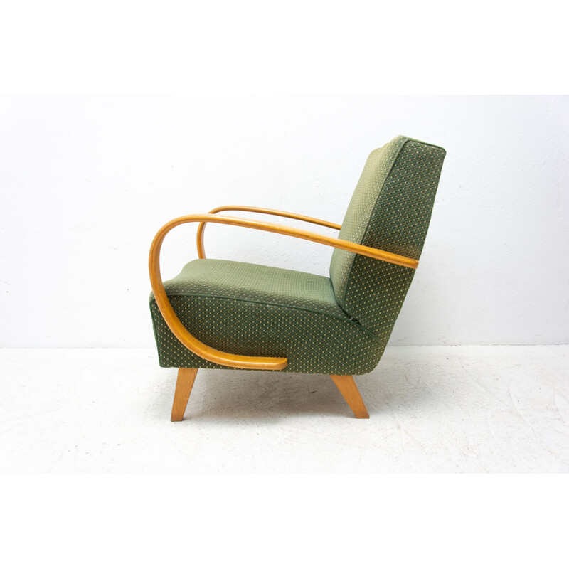 Paar vintage gebogen houten fauteuils van Jindřich Halabala voor Up Závody, 1950