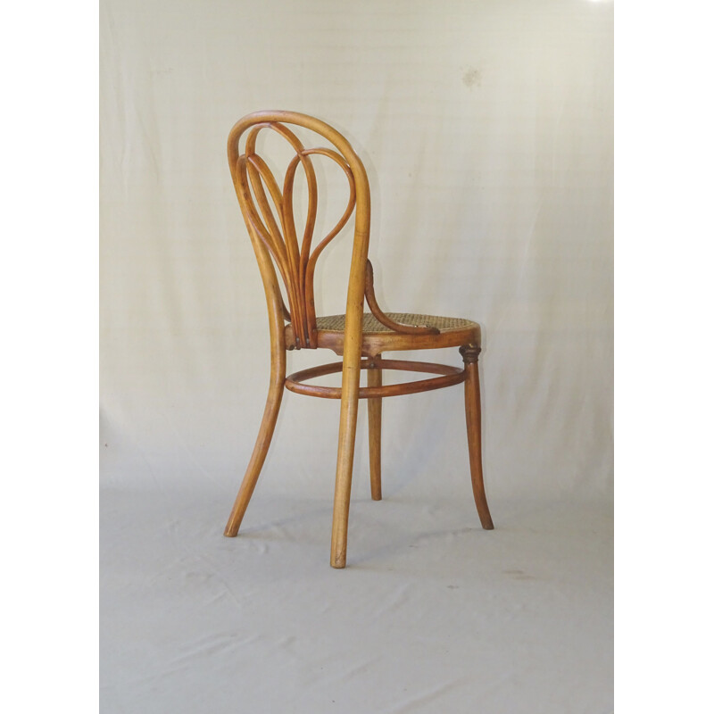 Chaise vintage Thonet N 25 en canne, 1890