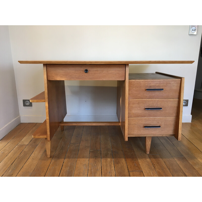 French style oak desk - 1950s