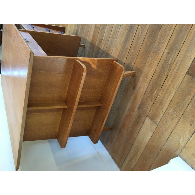 French style oak desk - 1950s