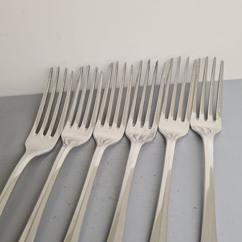 50 petites fourchettes argentées plastique