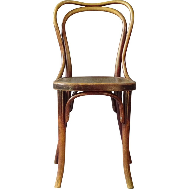 Vintage Thonet N 55 houten stoel, 1925