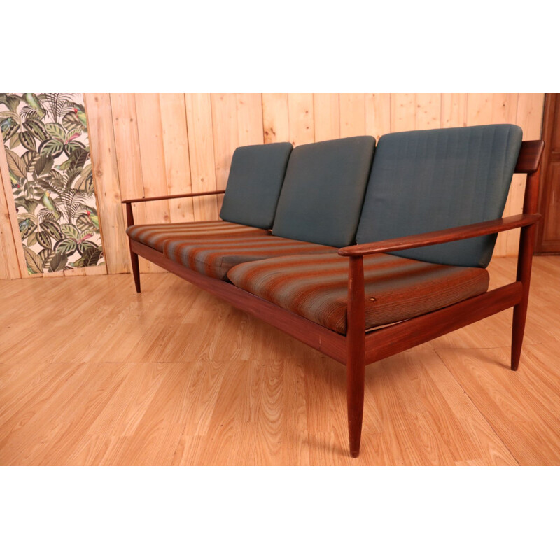 Vintage Scandinavian solid teak sofa, 1960-1970