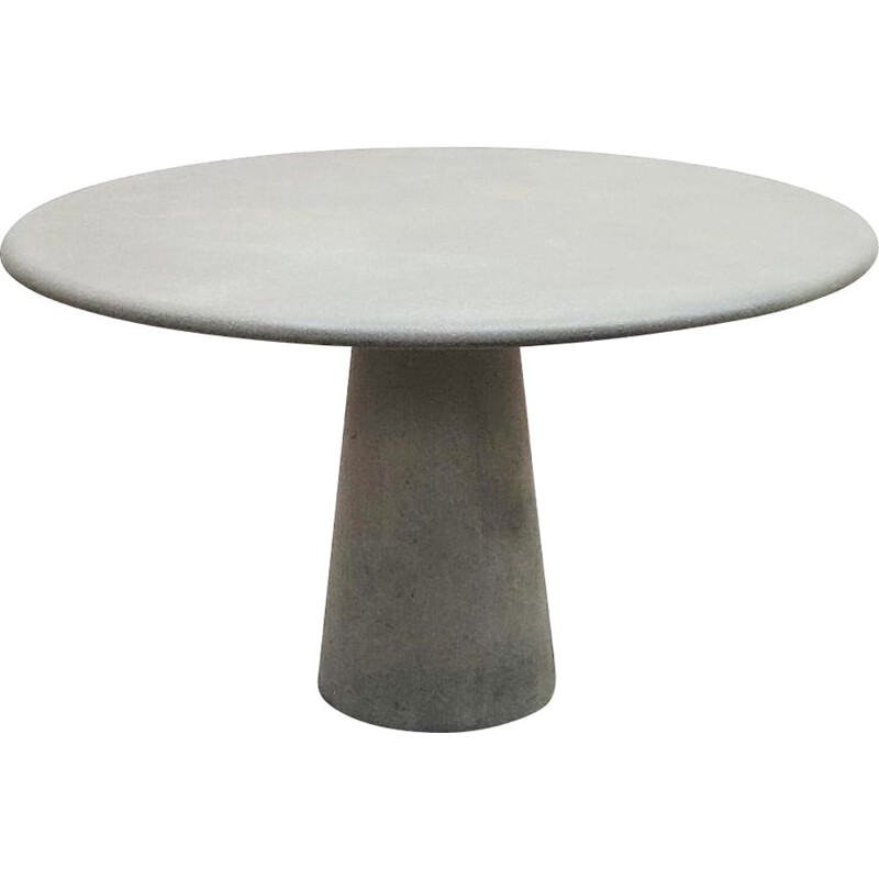 Mid-century round concrete dining table, Italy 1970s