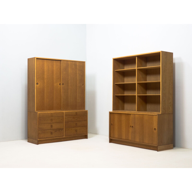 Pair of vintage oakwood cabinets by Børge Mogensen for Karl Andersson & Söner