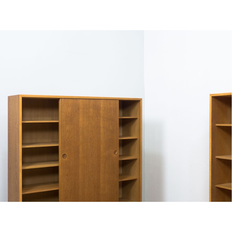 Pair of vintage oakwood cabinets by Børge Mogensen for Karl Andersson & Söner