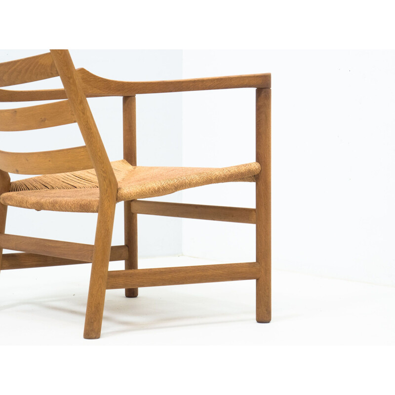 Vintage "Ch44" oakwood and papercord armchair by Hans Wegner for Carl Hansen & Søn, 1965