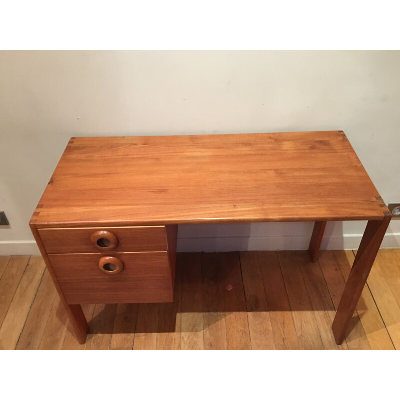 Scandinavian teak desk with drawers - 1960s