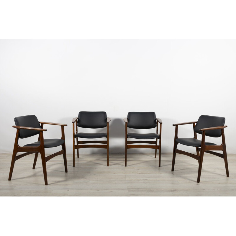 Ensemble de 4 fauteuils vintage par Arne Vodder, 1960