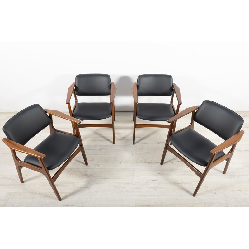 Ensemble de 4 fauteuils vintage par Arne Vodder, 1960