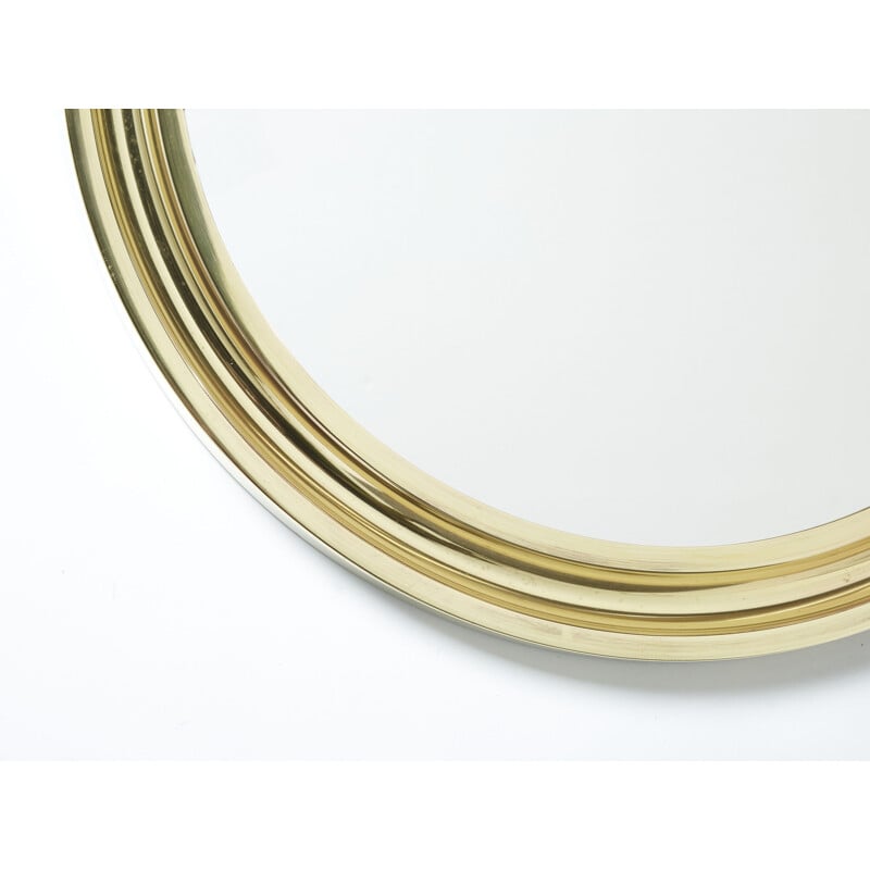 Vintage brass mirror by Sergio Mazza for Artemide, Italy 1960