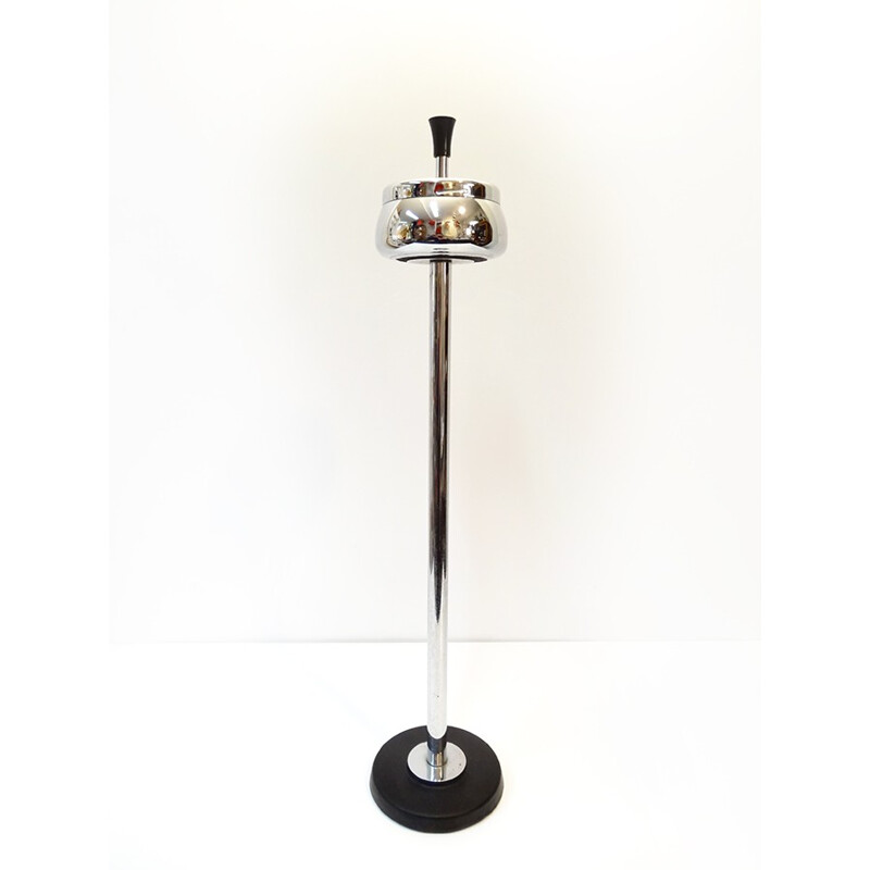 Tall chrome ashtray - 1950s