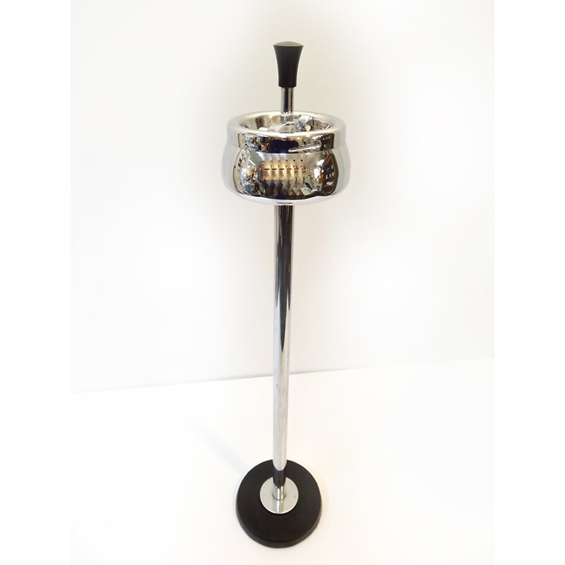 Tall chrome ashtray - 1950s