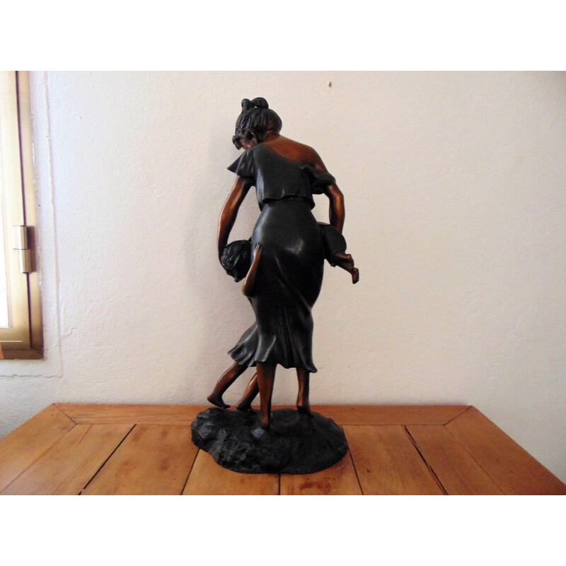 Vintage bronze sculpture by Louis Chalon, 1900s