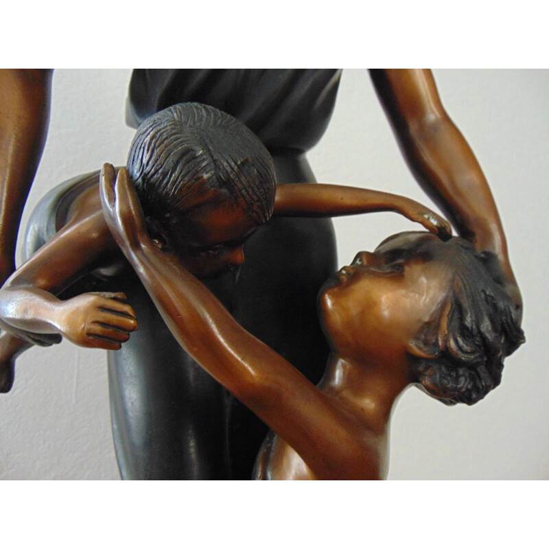 Escultura vintage de bronce de Louis Chalon, 1900