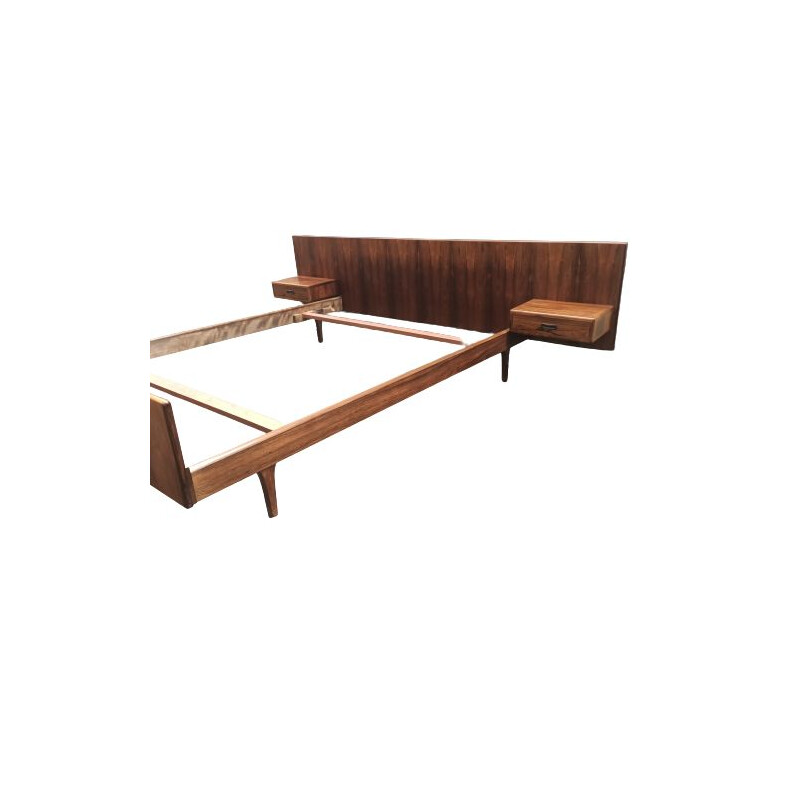 Scandinavian vintage bed in rosewood