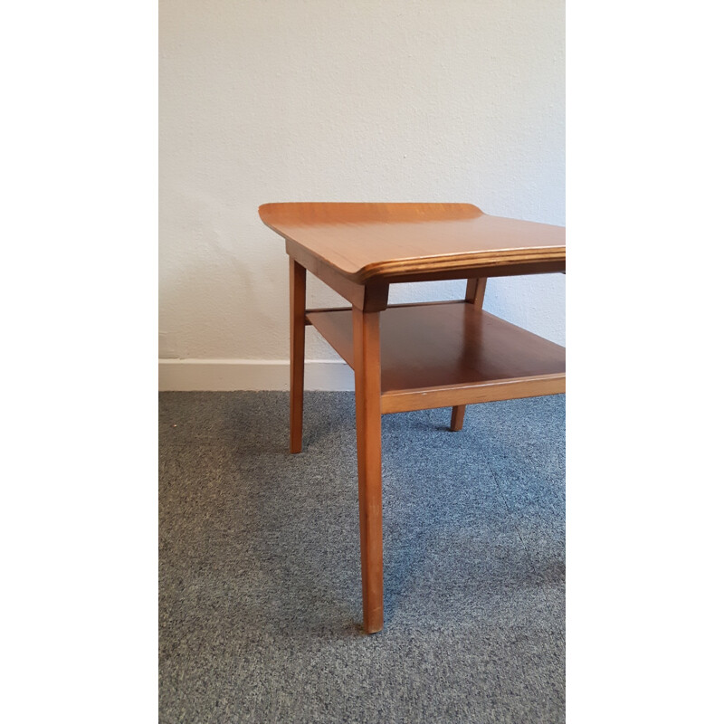 Mid century coffee table in teak with double tray - 1950s