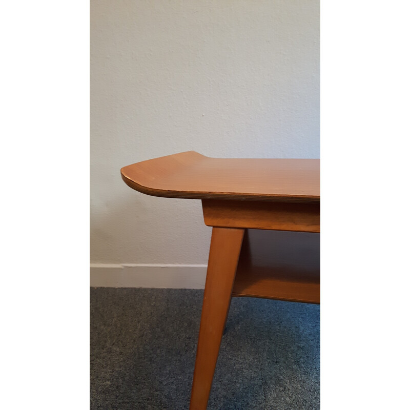 Mid century coffee table in teak with double tray - 1950s