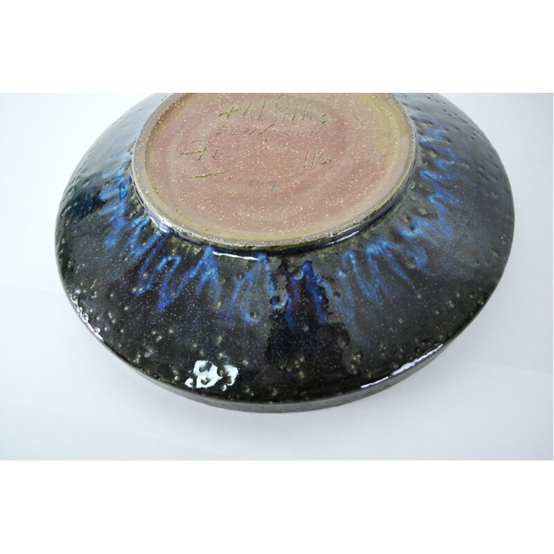 Vintage ceramic charger by Per Linnemann-Schmidt for Palshus, Denmark 1960