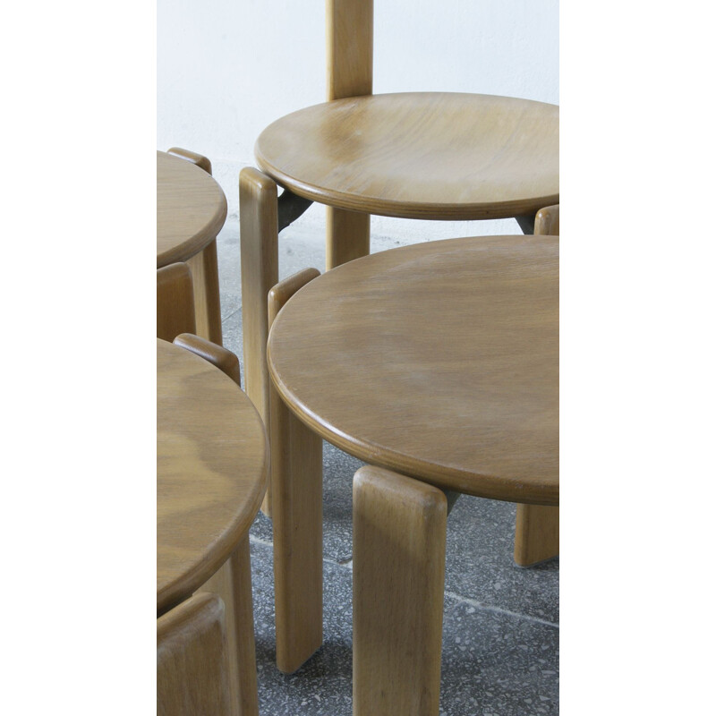 Set of 4 vintage dining chairs by Bruno Rey for Kusch+Co, 1970s