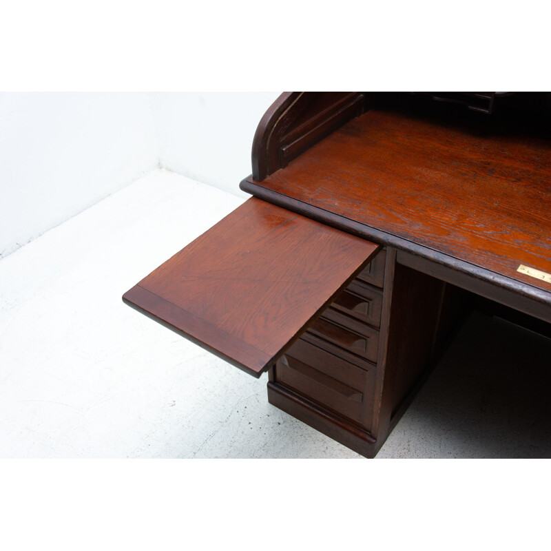 Vintage writing desk with shutter, England 1930