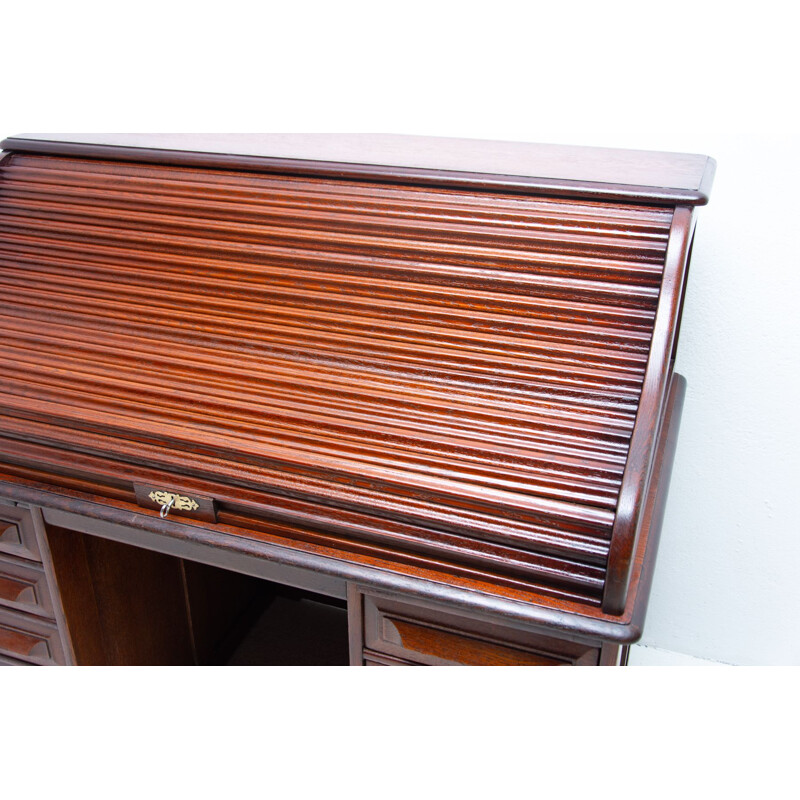 Vintage writing desk with shutter, England 1930