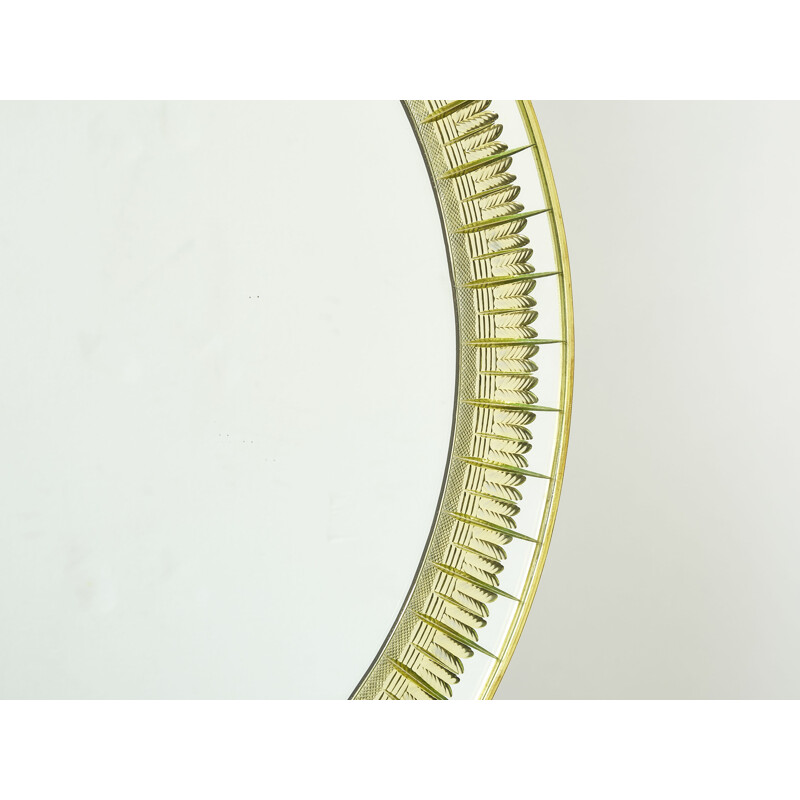 Vintage brass mirror by Sergio Mazza for Artemide, Italy 1960