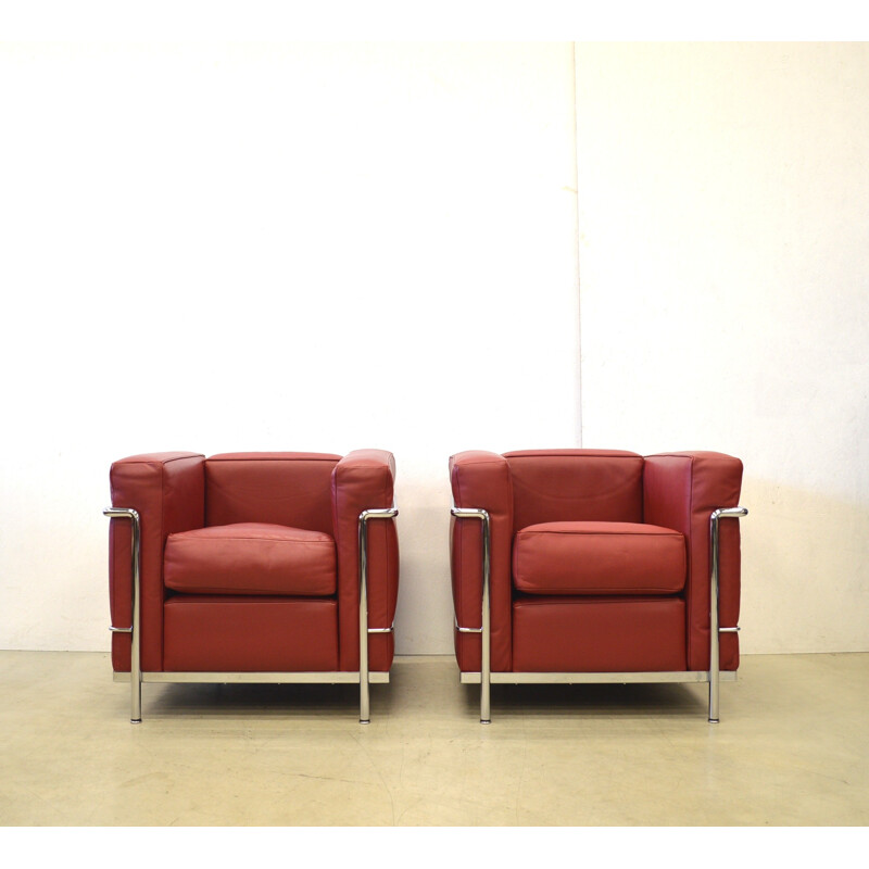 Pair of Cassina "LC2" Club Chair, LE CORBUSIER - 1928