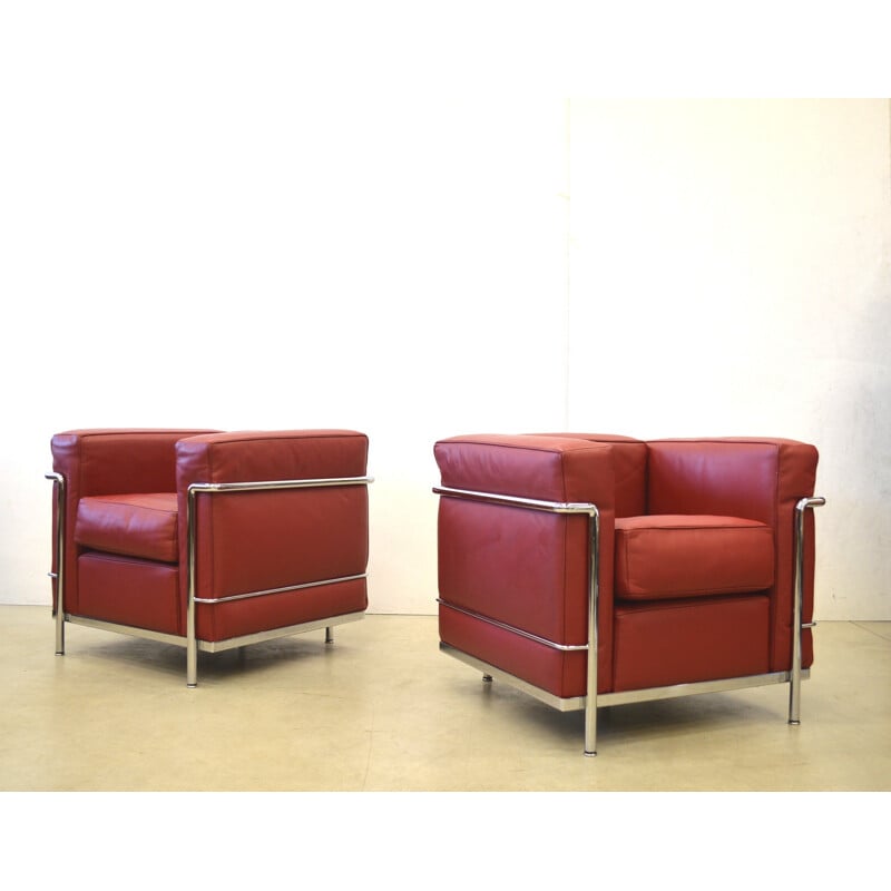 Pair of Cassina "LC2" Club Chair, LE CORBUSIER - 1928