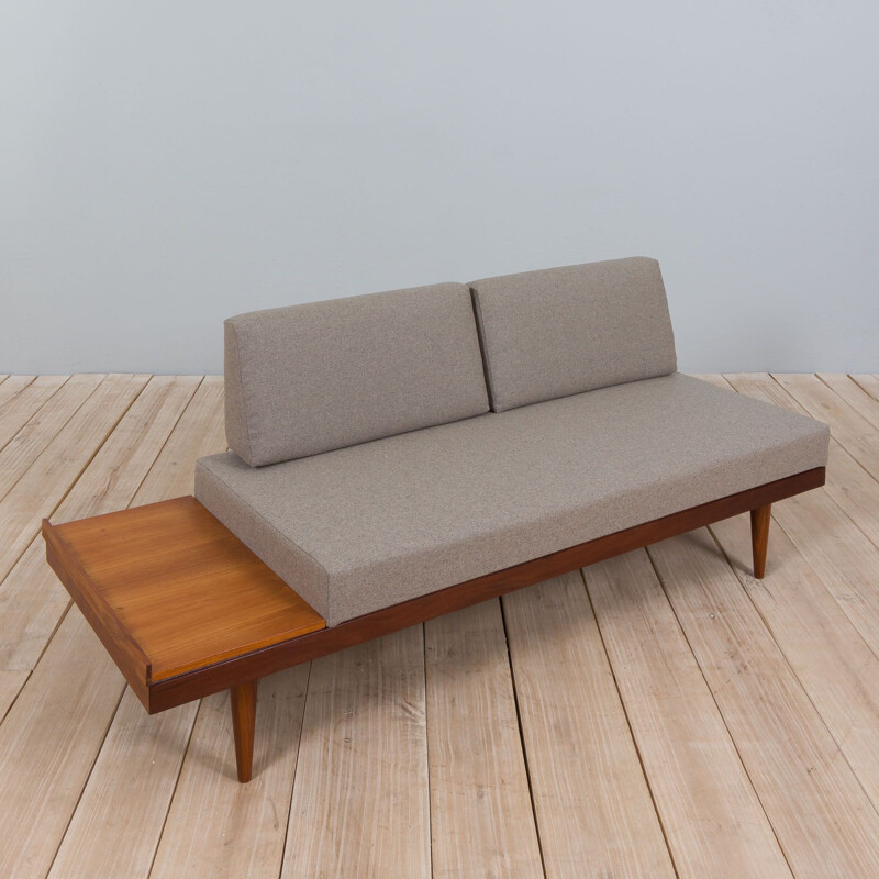 Vintage teak daybed Svanette with side table by Ingmar Relling for Swane Ekornes, 1960s