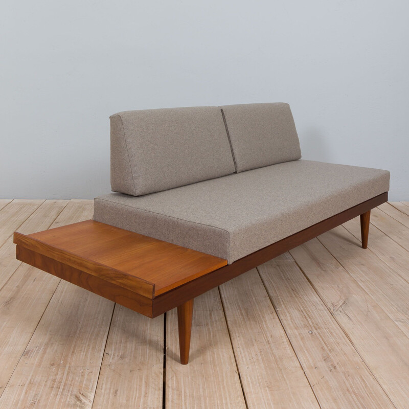 Vintage teak daybed Svanette with side table by Ingmar Relling for Swane Ekornes, 1960s