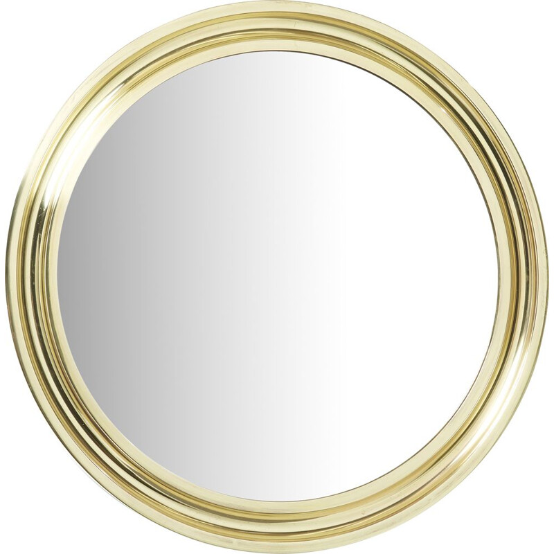 Vintage brass mirror by Sergio Mazza for Artemide, Italy 1960