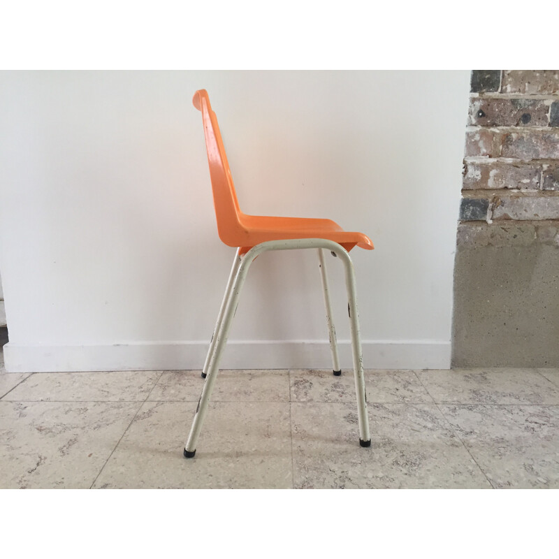 Vintage orange school chair