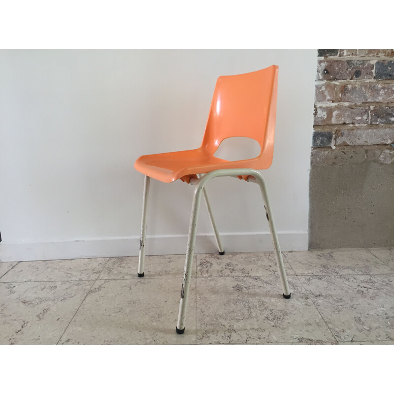 Vintage orange school chair