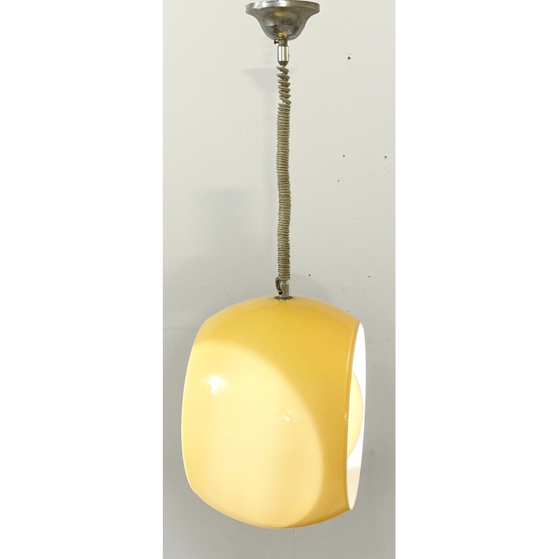 Mid-century Murano glass Eclisse pendant lamp by Carlo Nason for Mazzega, Italy 1960s