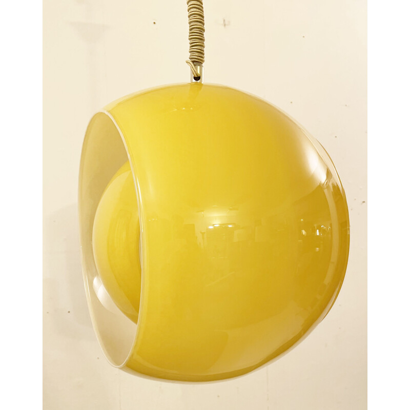 Mid-century Murano glass Eclisse pendant lamp by Carlo Nason for Mazzega, Italy 1960s