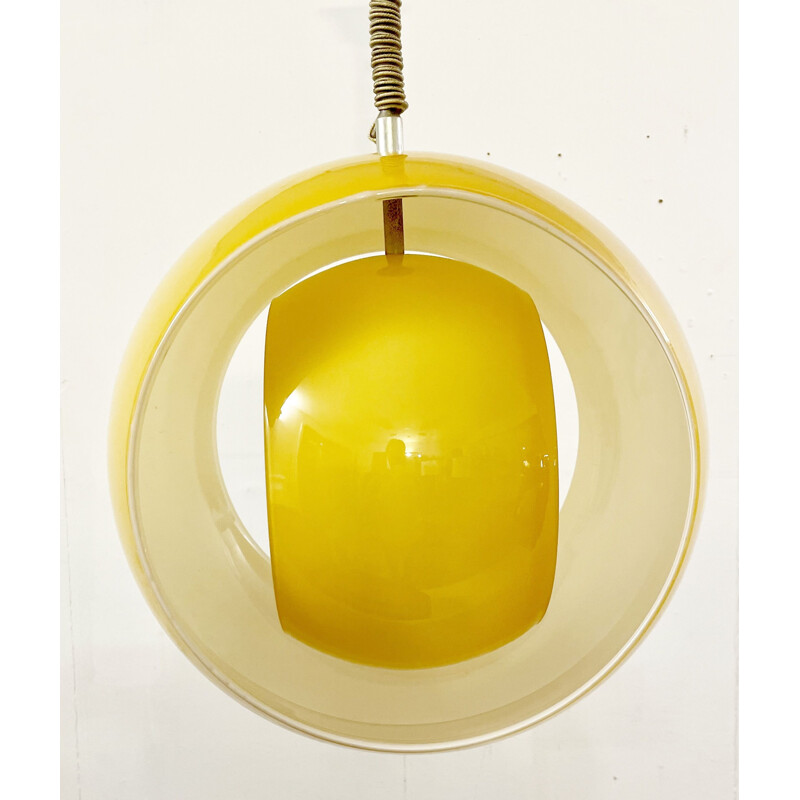 Mid-century Murano glass Eclisse pendant lamp by Carlo Nason for Mazzega, Italy 1960s