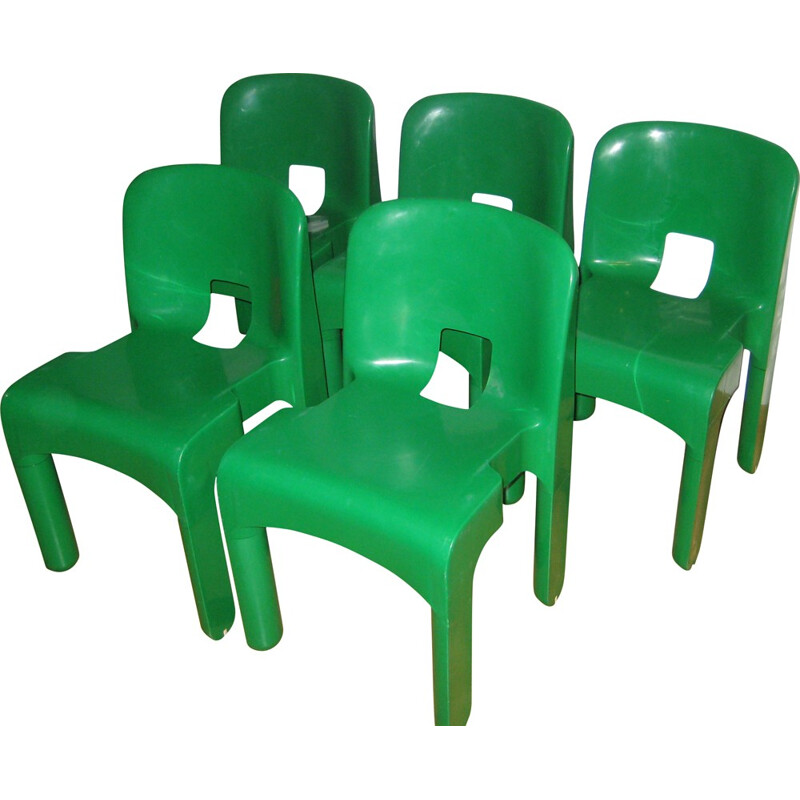 Set of 5 "Universal" chairs, Joe COLOMBO - 1960s