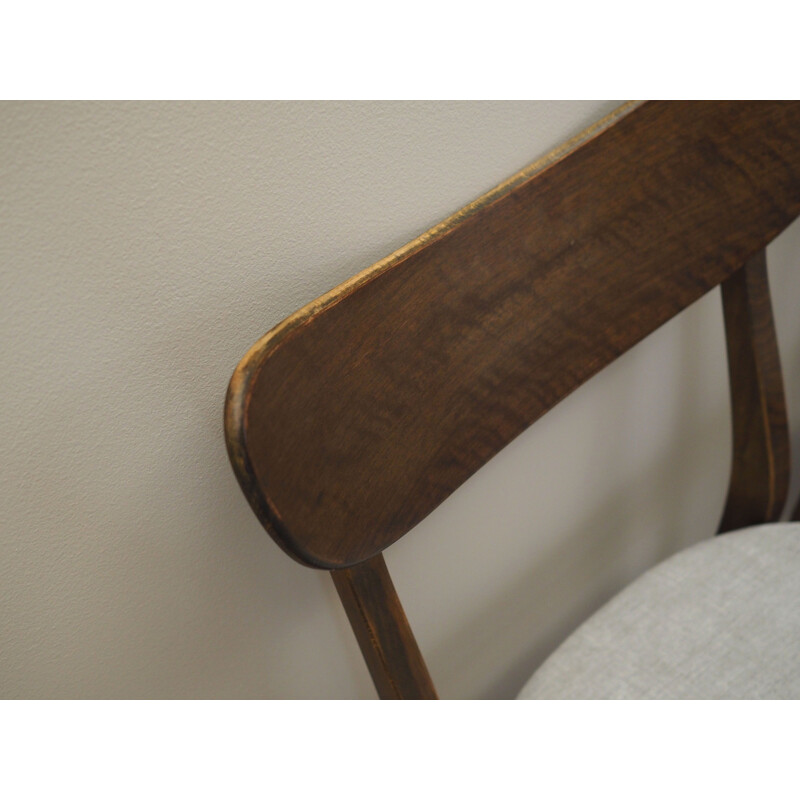 Set of 6 vintage walnut chairs, Denmark 1960s