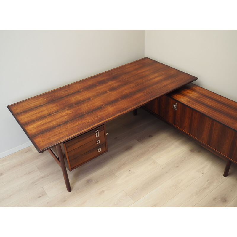 Rosewood vintage Danish desk by Arne Vodder for Sibast, 1960s