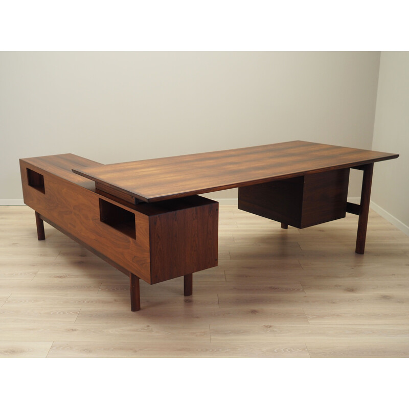 Rosewood vintage Danish desk by Arne Vodder for Sibast, 1960s