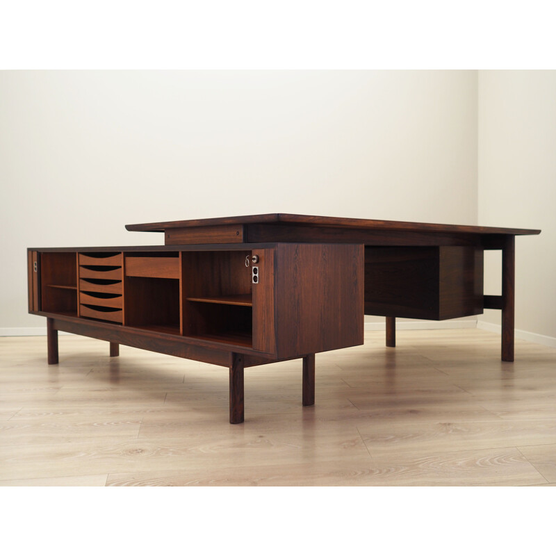 Rosewood vintage Danish desk by Arne Vodder for Sibast, 1960s