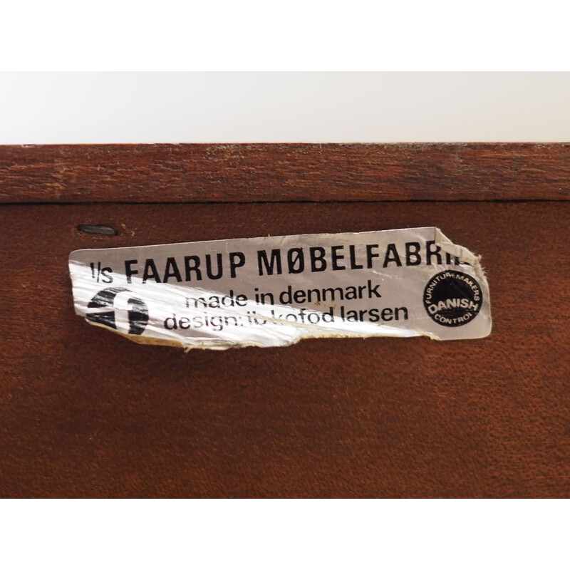 Caixa de gavetas Vintage rosewood de Ib Kofod Larsen para Faarup Møbelfabrik, Dinamarca 1970