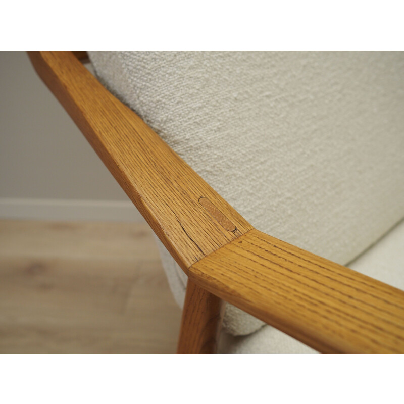 Oakwood vintage Danish rocking chair by H. Brockmann Petersen for Randers Møbelfabrik, 1960s