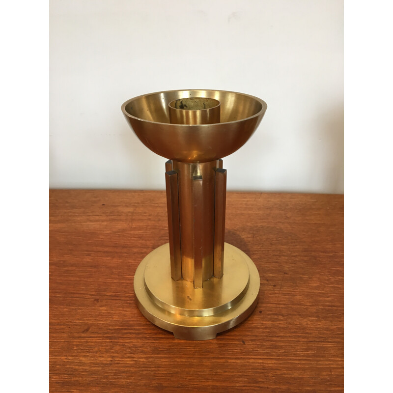 Set of 4 brass candlestick - 1940s