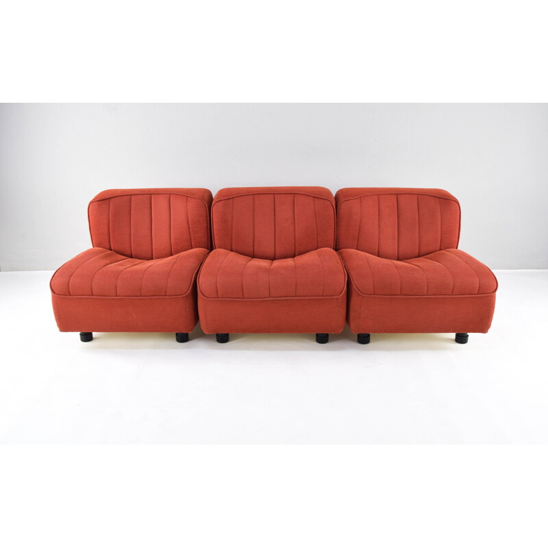 Set of 3 vintage 9000 modular armchairs by Tito Agnoli for Arflex, Italy 1970s