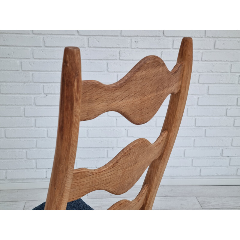 Set of 6 vintage Danish chairs in oak wood by Henning Kjærnulf, 1960s