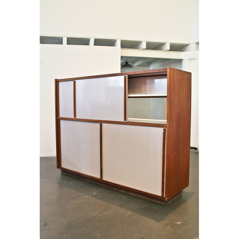 Chest of drawers in wood and white laminate, LE CORBUSIER & Pierre GUARICHE - 1960s